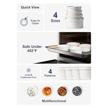 Elegant LE TAUCI Ramekins - Perfect for Baking and Gifts