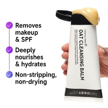 Gentle Makeup Removal with INKEY List Oat Cleansing Balm 5 oz