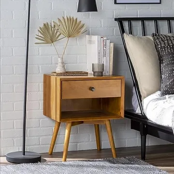 Walker Edison Stylish Mid Century Nightstand for Any Bedroom