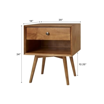 Walker Edison Stylish Mid Century Nightstand for Any Bedroom