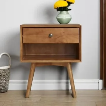 Walker Edison Stylish Mid Century Nightstand for Any Bedroom