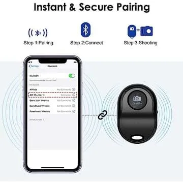 Wireless Camera Remote Control for Photos & Videos - Bluetooth Shutter