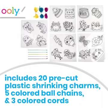 Ooly Shrink-Its Easter Activities for Kids - 28 PC DIY Shrinking Art Kit