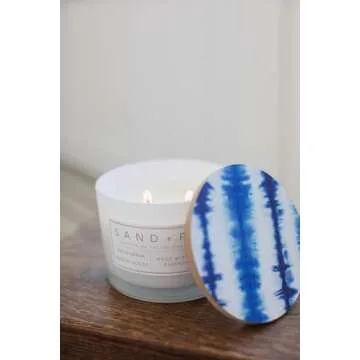 Sand + Fog Scented Candle - California Beach House – Additional Scents and Sizes – 100% Cotton Lead-Free Wick - Luxury Air Freshening Jar Candles - Perfect Home Decor – 12oz