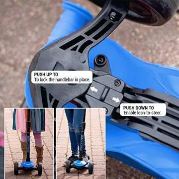 New-Bounce Scooters for Toddlers - 3 Wheel Scooter for Kids with Adjustable Handlebar - The GoScoot MAX is Perfect for Children and Toddlers, Girls and Boys Ages 3-10