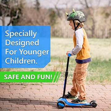 New-Bounce Scooters for Toddlers - 3 Wheel Scooter for Kids with Adjustable Handlebar - The GoScoot MAX is Perfect for Children and Toddlers, Girls and Boys Ages 3-10