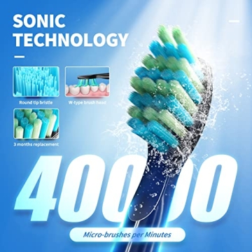 TEETHEORY Electric Toothbrush Sonic Deep Cleaning Rechargeable