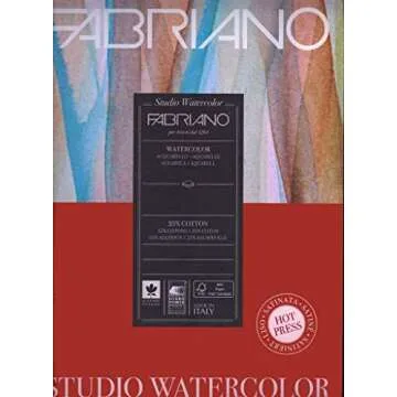 Fabriano Studio Paper Pad - 9 x 12 Inches - Premium Watercolor Paper