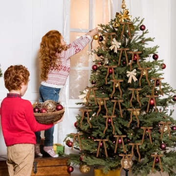 Elegant Glitinsel Velvet Bows – 24 Pcs for Holiday Decor