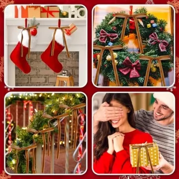 Elegant Glitinsel Velvet Bows – 24 Pcs for Holiday Decor