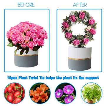 Legigo Black Metal Plant Trellis for Climbing Plants- Iron Trellis Plant Vine Stem Support Wire, Pla...