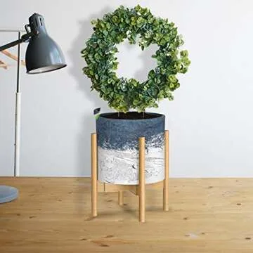 Legigo Black Metal Plant Trellis for Climbing Plants- Iron Trellis Plant Vine Stem Support Wire, Plants Climbing Holder Rack with 10 Plant Twist Tie for Potted Plants Flowers Indoor (4 Circle)