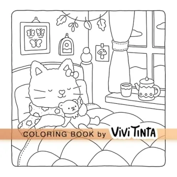 Fuzzy Hygge Coloring Book for Stress Relief and Fun