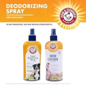 Arm&Hammer For Pets Super Deodorizing Spray for Dogs, Best Odor Eliminating Spray for All Dogs&Puppies|Arm & Hammer Baking Soda Formula with Kiwi Blossom Scent,8 Fl Oz (Pack of 2) Packaging may vary