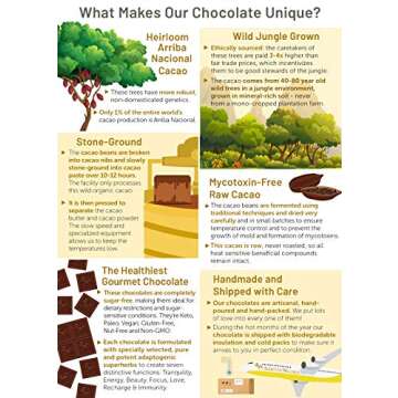 Addictive Wellness Sugar-Free Raw ENERGY Chocolate 3 PACK Vegan Paleo & Keto- Purely Superfoods and ...