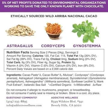 Addictive Wellness Sugar-Free Raw ENERGY Chocolate 3 PACK Vegan Paleo & Keto- Purely Superfoods and Adaptogens