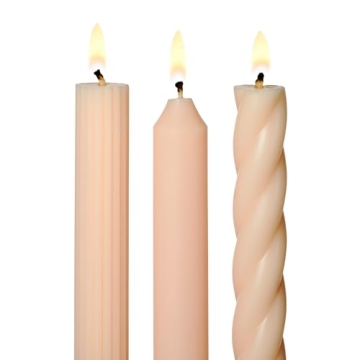Elegant Unscented Taper Candles 3-Pack for Home Decor