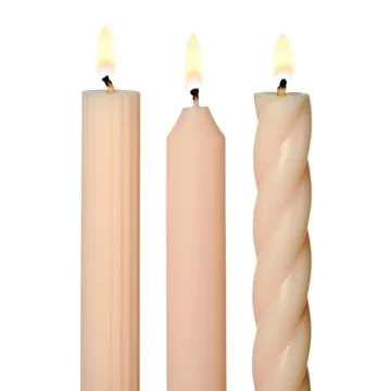 Elegant Unscented Taper Candles 3-Pack for Home Decor