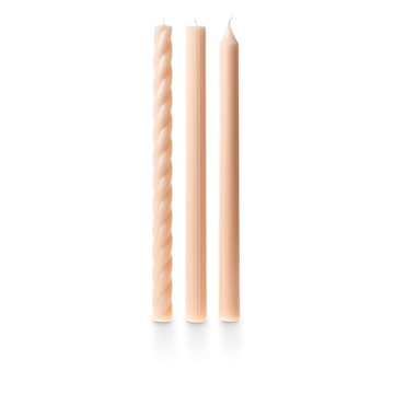 Elegant Unscented Taper Candles 3-Pack for Home Decor