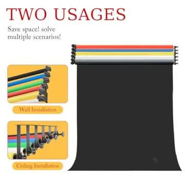 Fotoconic 6 Roller Motorized Electric Wall Ceiling Mount Background Support System with Remote