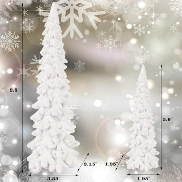 Juegoal Christmas Tree Table Decorations Set - 2 Elegant Trees