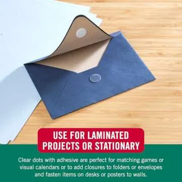 VELCRO Thin Clear Fasteners for Home & Classroom - 15 Count