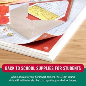 VELCRO Thin Clear Fasteners for Home & Classroom - 15 Count