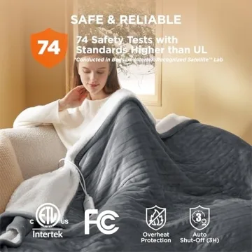 Bedsure Heated Blanket Electric Throw - Comfort & Safety Combined