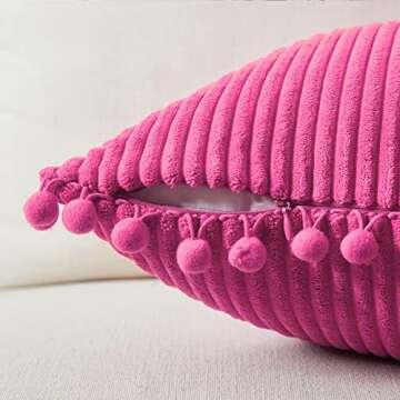 Buy Fancy Homi Pack of 2 Hot Pink Pillow Covers for Home