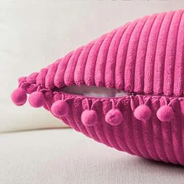 Buy Fancy Homi Pack of 2 Hot Pink Pillow Covers for Home