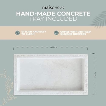 MaisoNovo Stylish Glass Soap Dispenser Set with Labels