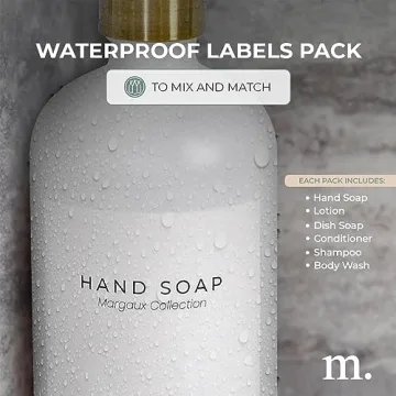 MaisoNovo Stylish Glass Soap Dispenser Set with Labels