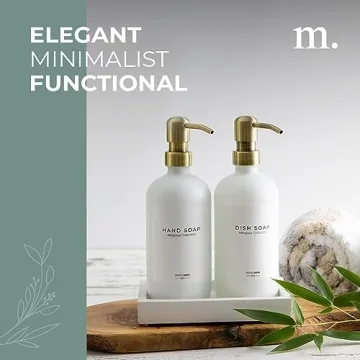 MaisoNovo Stylish Glass Soap Dispenser Set with Labels