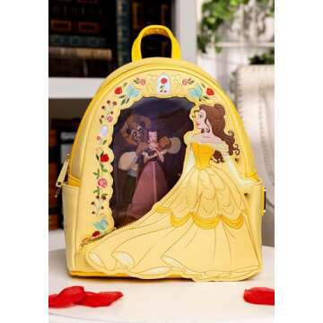 Loungefly Disney Beauty and the Beast Belle Lenticular Mini Backpack | Disney Backpacks Standard