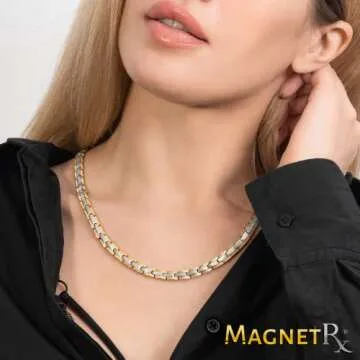 MagnetRX® Titanium Magnetic Necklace – Ultra Strength Magnetic Necklaces for women & men – Effe...