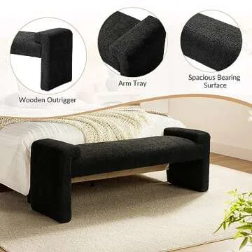 Stylish HULALA HOME End of Bed Bench - Modern Comfort