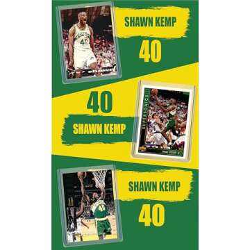 Gary Payton and Shawn Kemp (6) Assorted Basketball Cards Gift Pack - Seattle SuperSonics