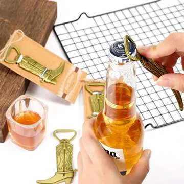 12 Pcs Cowboy Boot Bottle Openers for Weddings & Parties