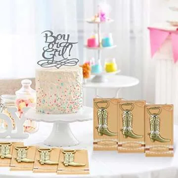 12 Pcs Cowboy Boot Bottle Openers for Weddings & Parties