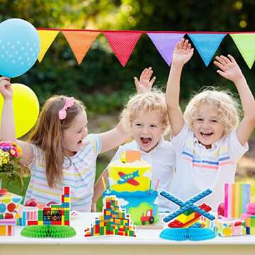 10 Pcs Building Block Birthday Party Decorations