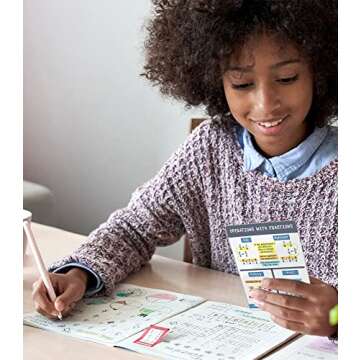 Carson Dellosa Be Clever Wherever Math Tool Kit, Grades 4-5 Math Manipulatives for Multiplication, Division, and Fractions with Math Charts, EZ-Spin Wheel, Math Cubes, and Reference Sticker (14 pc)