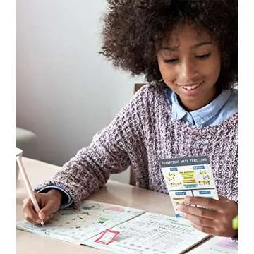 Carson Dellosa Be Clever Wherever Math Tool Kit, Grades 4-5 Math Manipulatives for Multiplication, Division, and Fractions with Math Charts, EZ-Spin Wheel, Math Cubes, and Reference Sticker (14 pc)