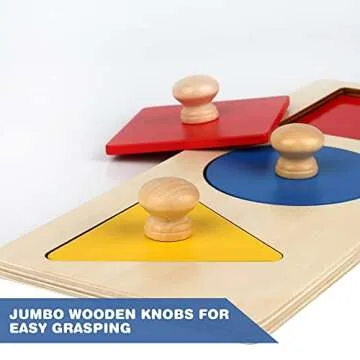 Colorful Montessori Shape Puzzle for Toddler Learning