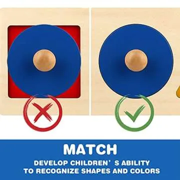Colorful Montessori Shape Puzzle for Toddler Learning