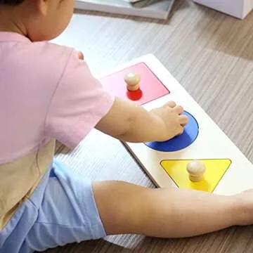Colorful Montessori Shape Puzzle for Toddler Learning