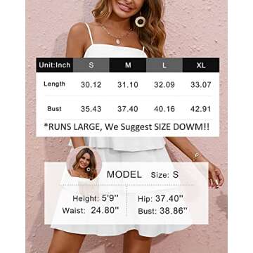 Okiwam Women's Casual Boho Summer Pink Ruffle Dress