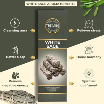 White Sage Incense Sticks - Natural Cleansing Fragrance