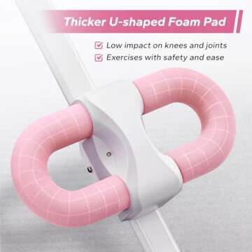 MERACH Abdominal Trainers, Adjustable Ab Machine Full Body Workout for Home Gym,Foldable,Knee Protection, Abdominal Exercise Machine for Home, Core Ab Exercise System Trainer (Pink)