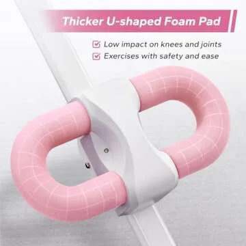 MERACH Abdominal Trainers, Adjustable Ab Machine Full Body Workout for Home Gym,Foldable,Knee Protection, Abdominal Exercise Machine for Home, Core Ab Exercise System Trainer (Pink)