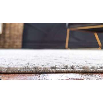 Marilyn Monroe Glam Collection Area Rug - Dahlia (2'x 6' 1" Runner, White Silver/ Silver)